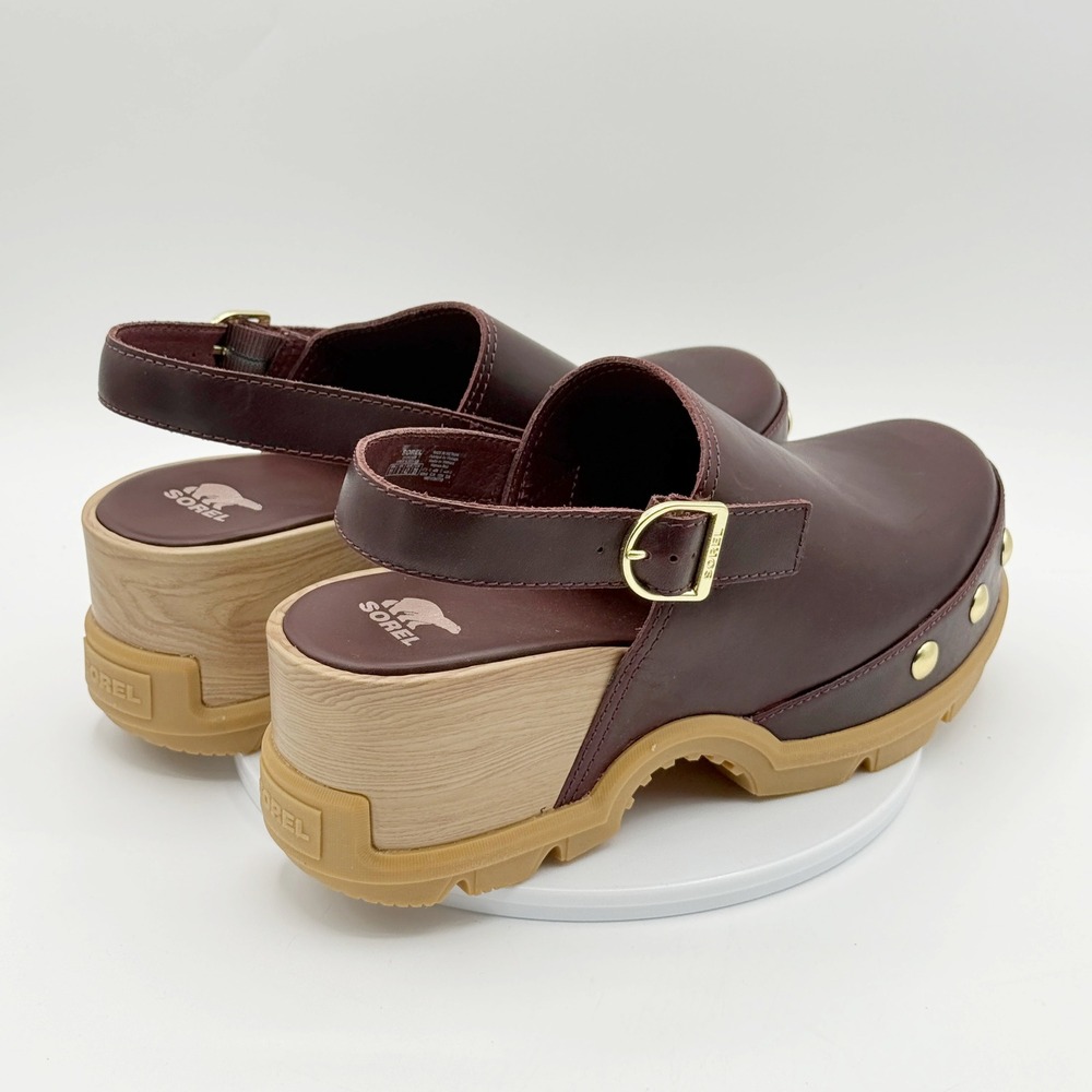 Sorel Roam N Clog RVT Size 11 Womens Redwood Sequoia Studded Slingback Platform - Picture 3 of 10